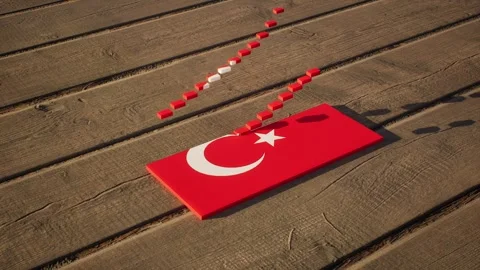 Turkey Flag - Slow Motion Stock Footage 318939716