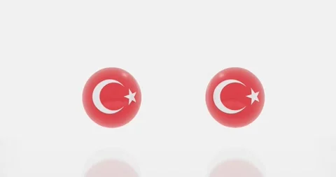 Turkey flag symbol Stock Footage 184829286