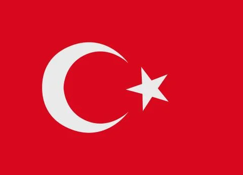 Turkey flag vector Stock Illustration
