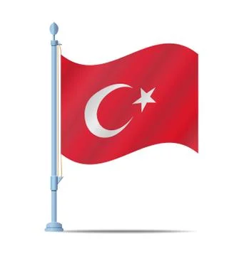 Turkey flag vector イラスト素材