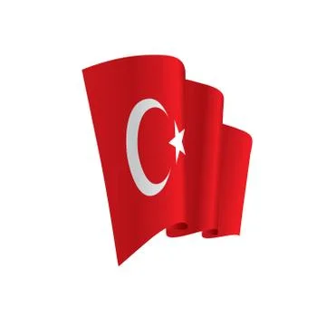 Turkey flag, vector illustration 스톡 일러스트