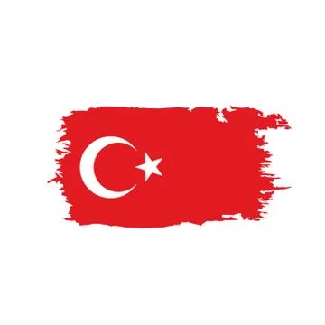 Turkey flag, vector illustration 스톡 일러스트