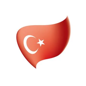 Turkey flag, vector illustration 스톡 일러스트