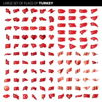 Turkey flag, vector illustration 스톡 일러스트
