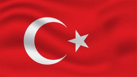 Turkey flag vector illustration Stock Illustration