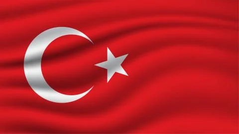 Turkey flag vector illustration Stock Illustration