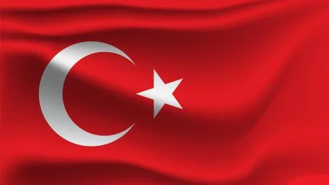 Turkey flag vector illustration Stock Illustration