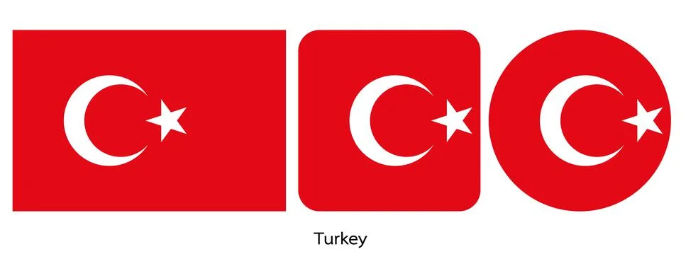 Turkey flag, vector illustration Stock Illustration