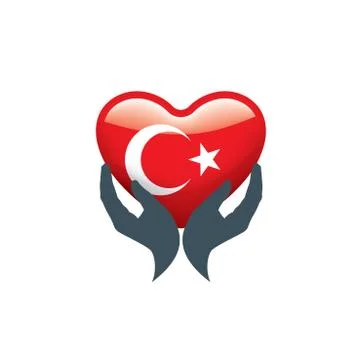 Turkey flag, vector illustration on a white background Stock Illustration