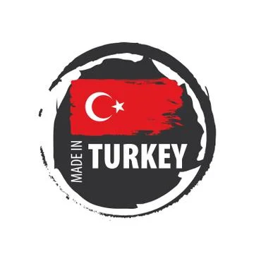 Turkey flag, vector illustration on a white background Stock Illustration