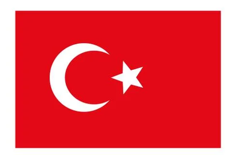Turkey flag vector template background realistic copy Stock Illustration