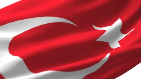 Turkey flag video Stock Footage 88245564