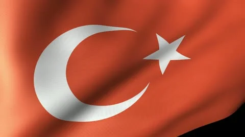 Turkey Flag Waving Stock-Footage 12230288