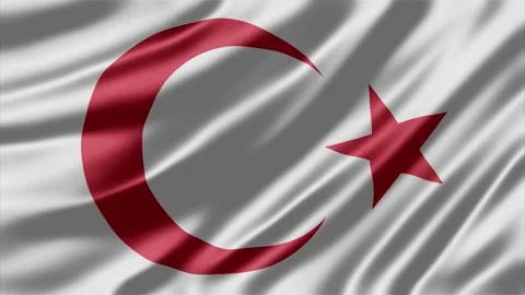 Turkey flag waving gracefully in the wind creating a beautiful high quality Stockbeeldmateriaal 344967472