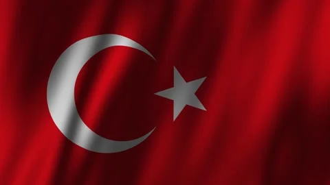 Turkey Flag Waving Seamless Background | 4K Animated Loop Stock Footage 314391448