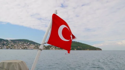Turkey flapping flag Stock Footage 283742466