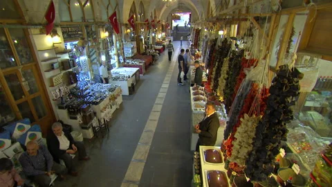 Turkey gaziantep coppersmiths bazaar Stock Footage 166815319