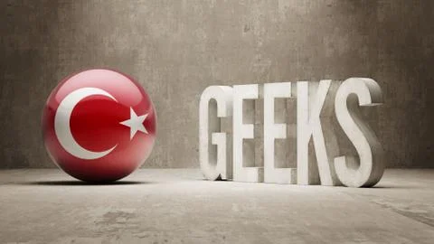Turkey. Geeks  Concept. Stock Illustration