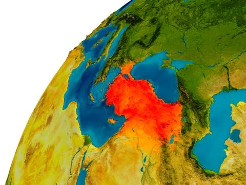 Turkey on globe Stock Illustration