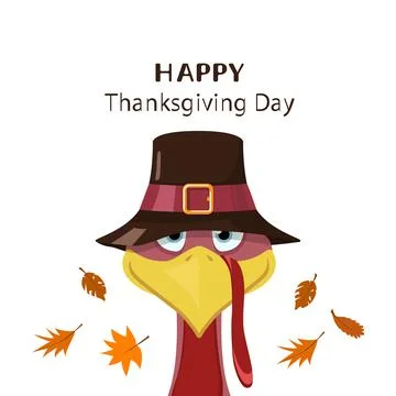 A turkey in a hat. Stock Illustration