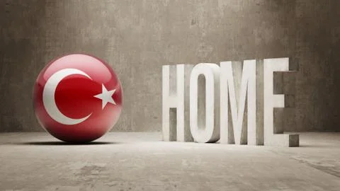 Turkey. Home  Concept. Stock Illustration