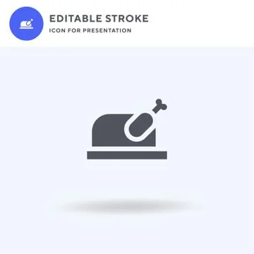 Turkey icon vector, filled flat sign, solid pictogram isolated on white, logo Stock Illustration