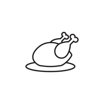 Turkey icon vector on white background Stock Illustration