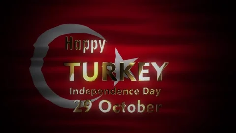 Turkey Independence day animation Stock Footage 312487399