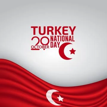 Turkey Independence Day Flag Vector Background Illustration Stock Illustration