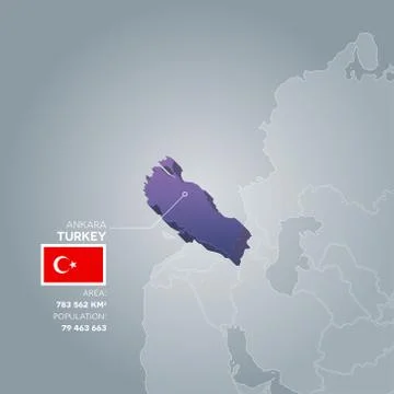 Turkey information map. Stock Illustration