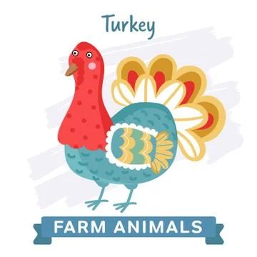 Turkey isolated vector Stock Illustration