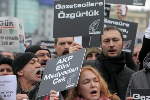 Turkey Journalists Protest Coup Plot - Mar 2011 Fotos de archivo