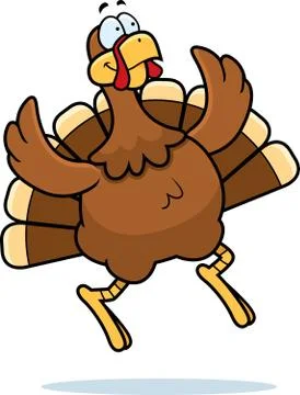 Turkey Jumping Stock Illustration