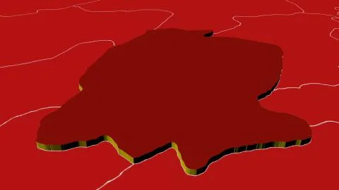 Turkey - K-Maras extruded on solid map Stock Illustration