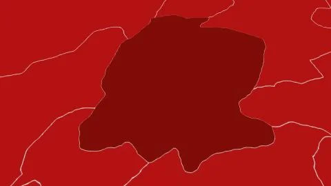 Turkey - K-Maras outlined on solid map Stock Illustration