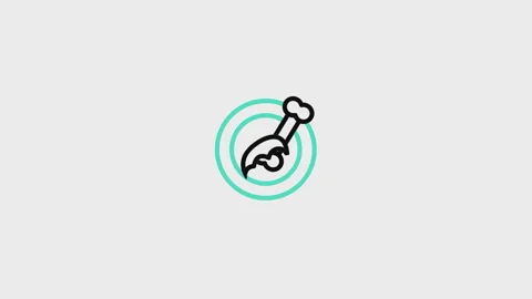 Turkey Leg Animated Icon Stock Footage 320224387