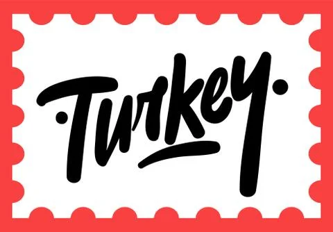 Turkey Lettering Name Stock Illustration