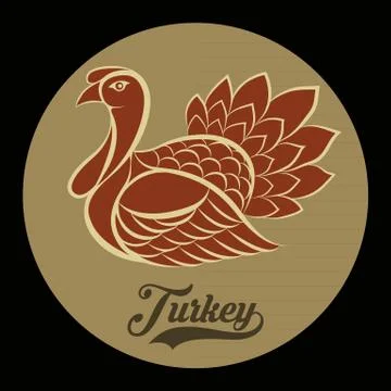 Turkey logo Illustrazione stock