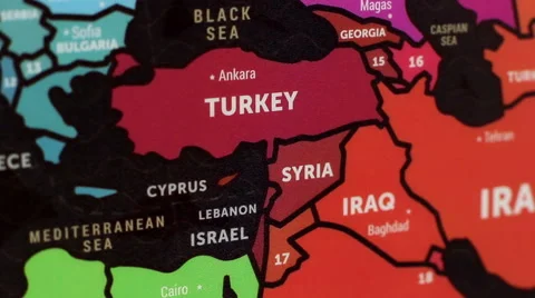 Turkey Map Background Stock Footage 61153026