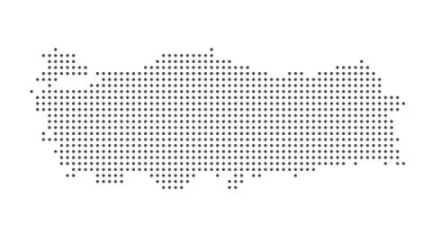 Turkey map dotted vector background Stock Illustration