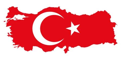Turkey map flag or turkish national symbol Stock Illustration