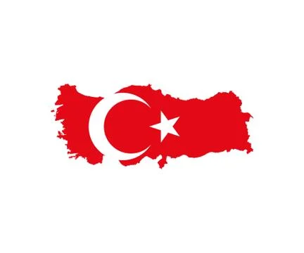 Turkey map, flag on white background. Vector illustration. Stock Illustration