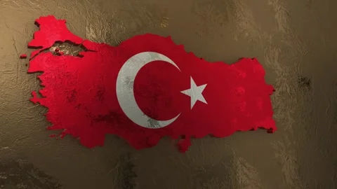 Turkey Map Stock Footage 277927570