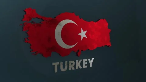 Turkey Map Stock Footage 279767506