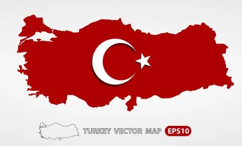 Turkey map Ilustração Stock