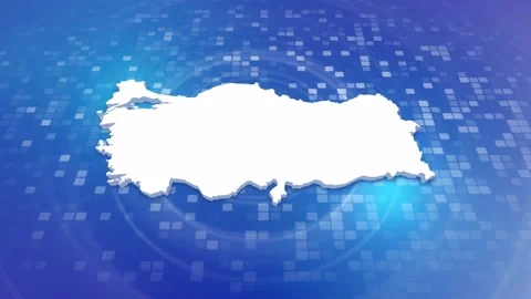 Turkey Map Intro Stock Footage 247912581