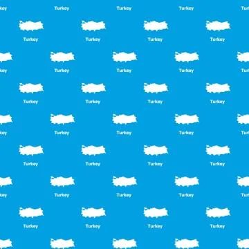 Turkey map pattern vector seamless blue Illustrazione stock