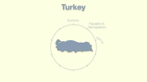 Turkey MAP revealingmotion graphics data elements Stock Footage 339872579