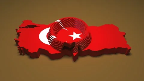 Turkey Map - Ripple Effect Stock Footage 330545050