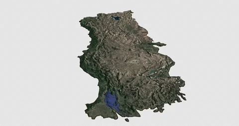 Turkey map rotate 360 loop ccw with 3d relief 4K satellite ground height Stock Footage 218620166